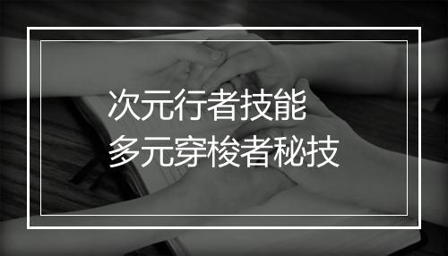 次元行者技能　多元穿梭者秘技