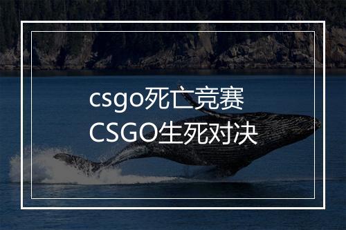 csgo死亡竞赛　CSGO生死对决