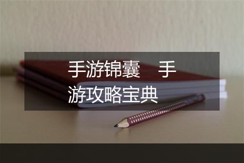 手游锦囊　手游攻略宝典