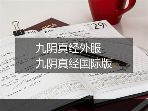 九阴真经外服　九阴真经国际版