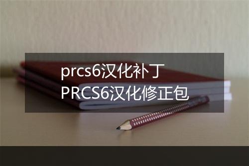 prcs6汉化补丁　PRCS6汉化修正包