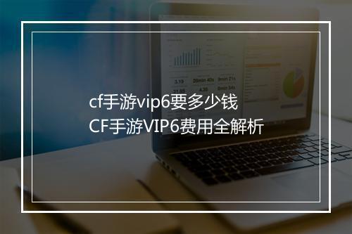 cf手游vip6要多少钱　CF手游VIP6费用全解析