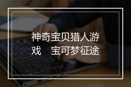 神奇宝贝猎人游戏　宝可梦征途