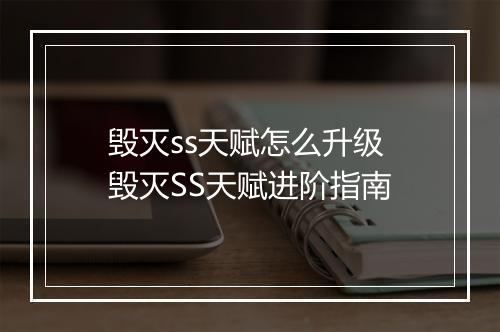 毁灭ss天赋怎么升级　毁灭SS天赋进阶指南
