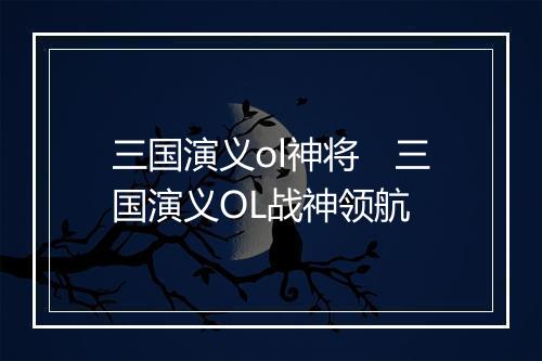 三国演义ol神将　三国演义OL战神领航